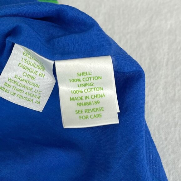 Lilly Pulitzer 'Penelope' Print Cotton Sheath Dress Blue Green Sleeveless Size 2 - Picture 7 of 14